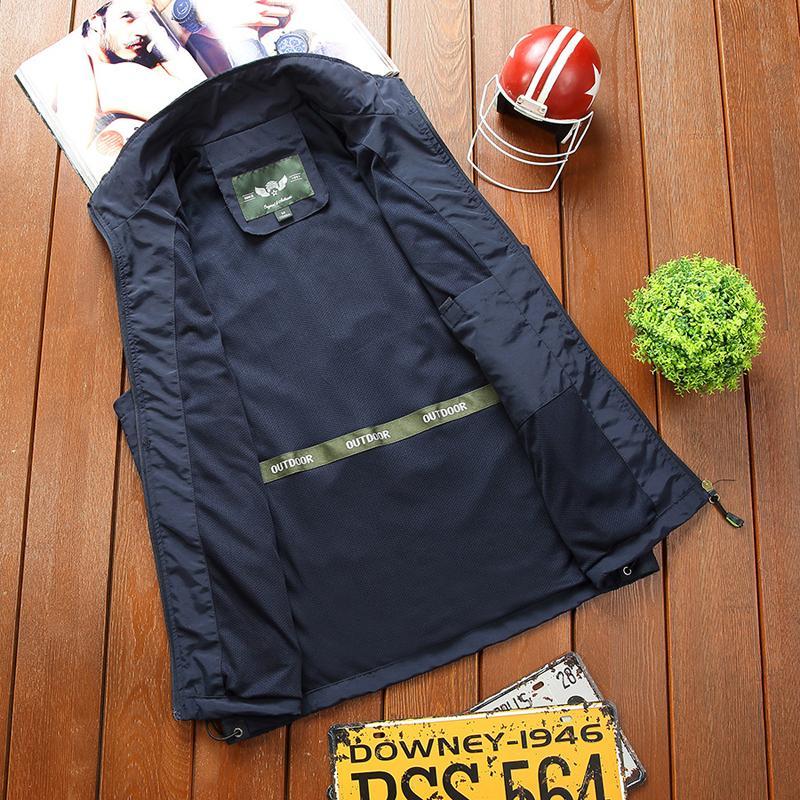 Chaqueta sin mangas de chaleco transpirable al aire libre para hombres