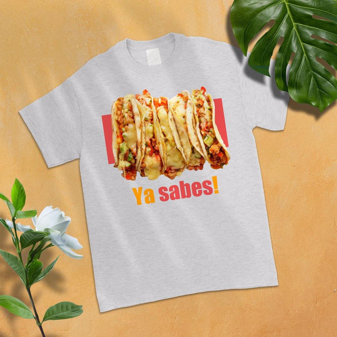 Camiseta de manga corta con dibujo de tacos - MXbueno