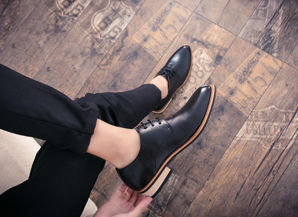 Zapatos De Cuero De Moda Casual Hechos A Mano - MXbueno