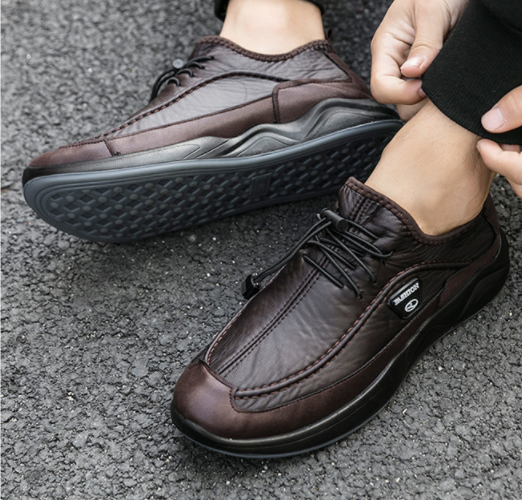 Calzado Casual De Cuero Antideslizante Para Hombre - MXbueno