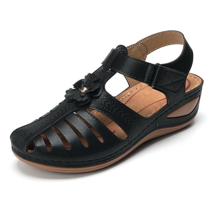 Sandalias Cómodas Con Chanclas Bordadas
