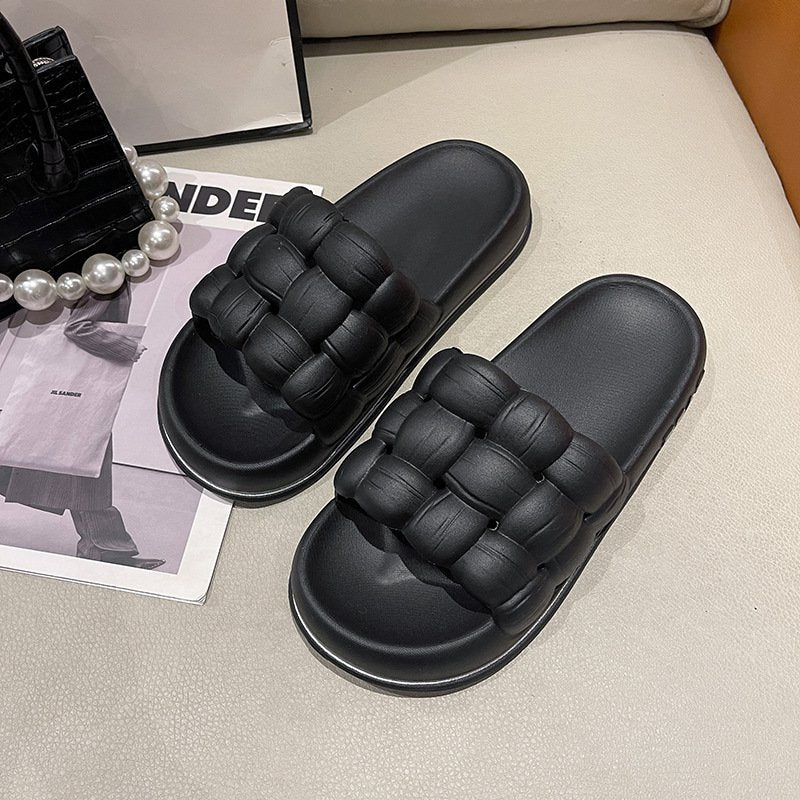 Pantuflas De Plataforma Suave De Algodón De Azúcar De Moda