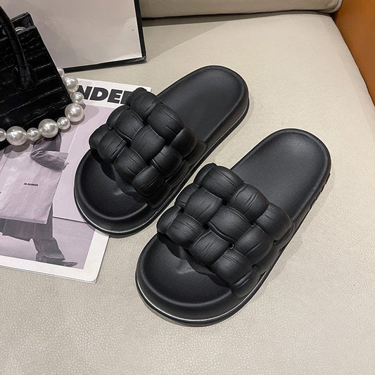 Pantuflas De Plataforma Suave De Algodón De Azúcar De Moda