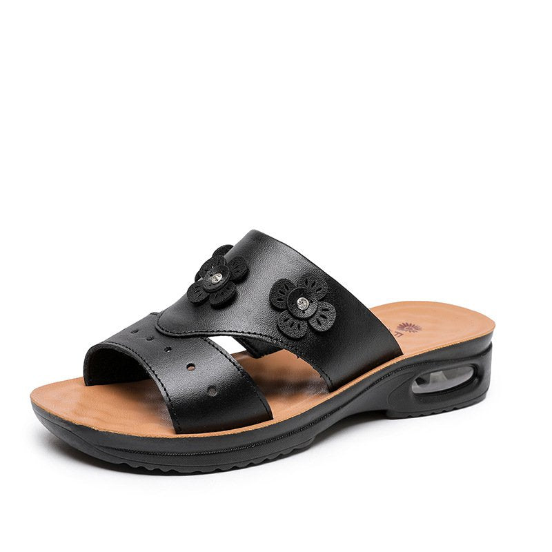 [W-Zapato] Sandalias Suela Suave Colchón De Aire Piel Antideslizante Cómodo