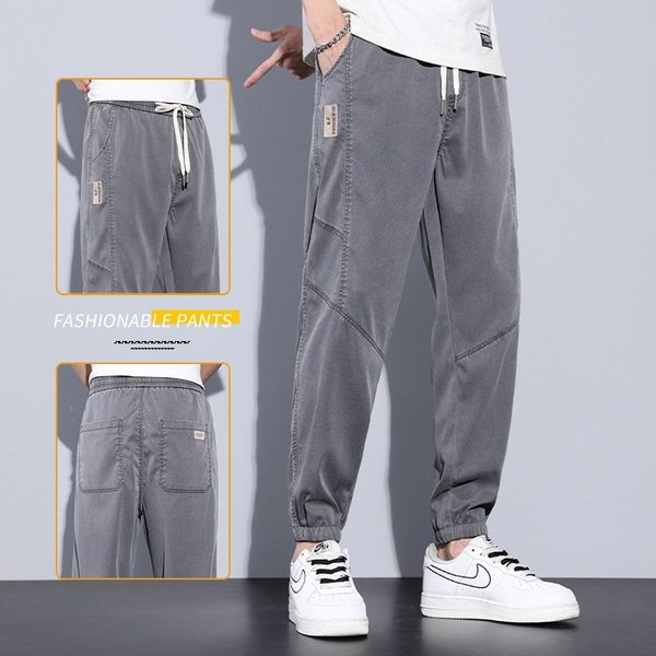 [M-Ropa] Pantalones Suaves De Secado Rápido De Verano De Seda De Hielo Para Hombre
