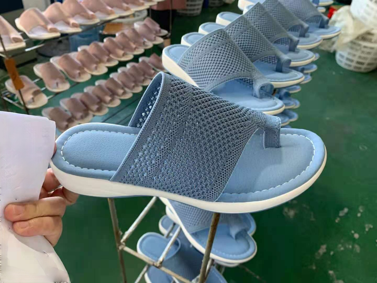 Zapatos de playa al aire libre con punta abierta de malla Casual Lady Slides - MXbueno