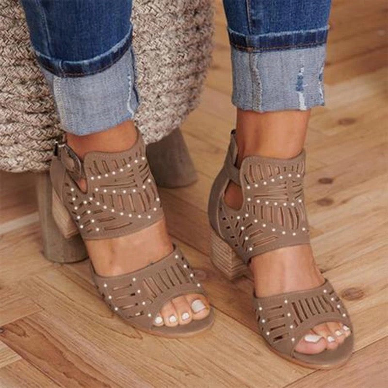 Sandalias de tacón alto para mujer