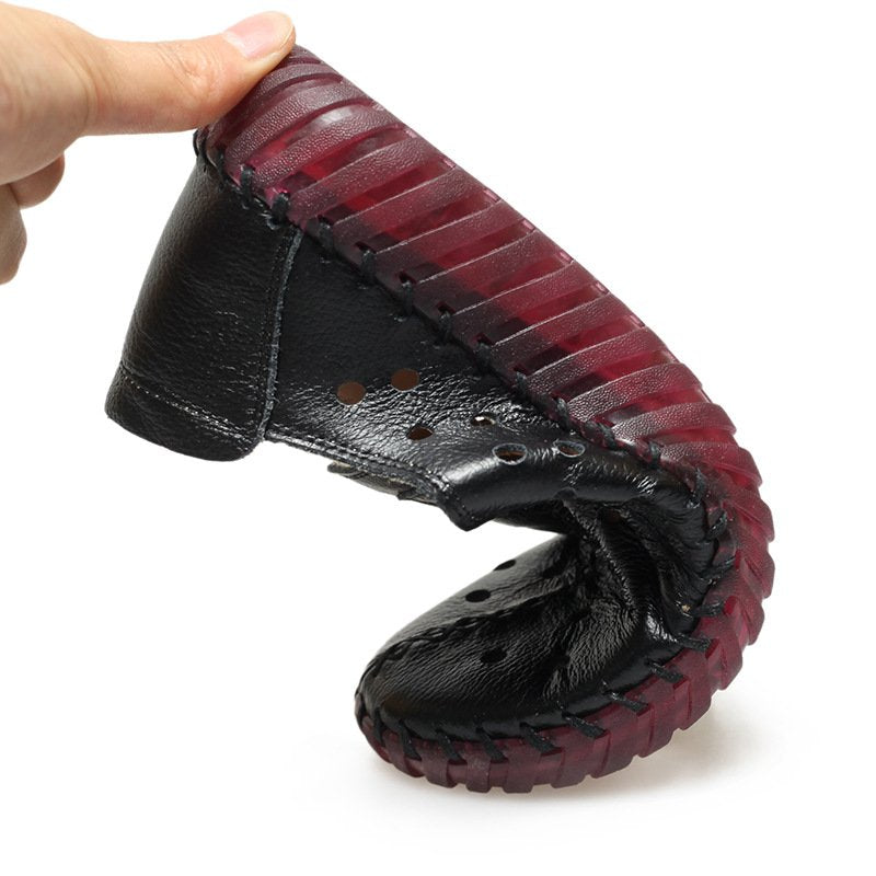 [W-Zapato] Zapatos De Cuero Genuino De Verano, Nuevos Zapatos De Mujer A La Moda, Zapatos Planos Para Mujer