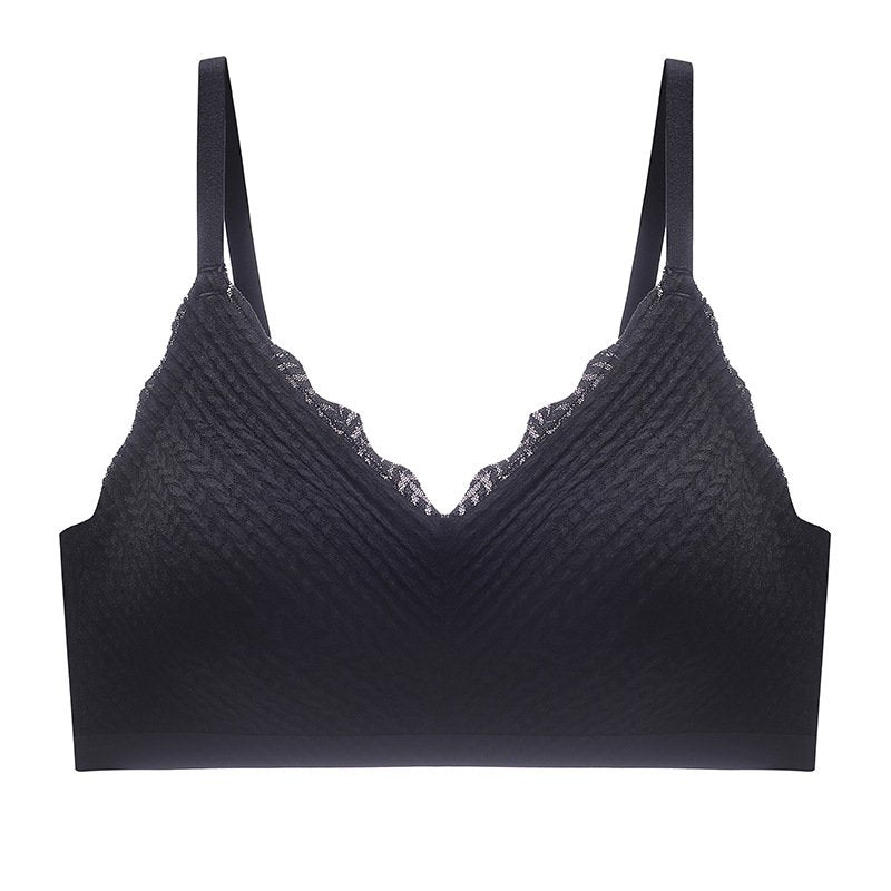 [W-Ropa Interior] Ropa Interior Push Up De Encaje Sin Costuras De Látex