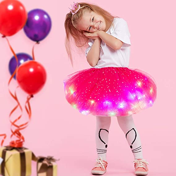 Faldas Del Tutú De La Muchacha, Faldas Del Ballet De Tul De La Falda Del Baile De La Princesa De La Luz Mágica