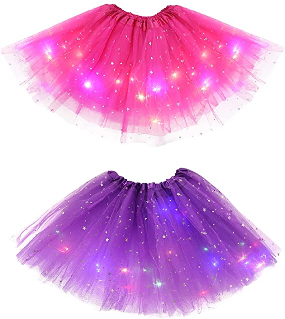 Faldas Del Tutú De La Muchacha, Faldas Del Ballet De Tul De La Falda Del Baile De La Princesa De La Luz Mágica