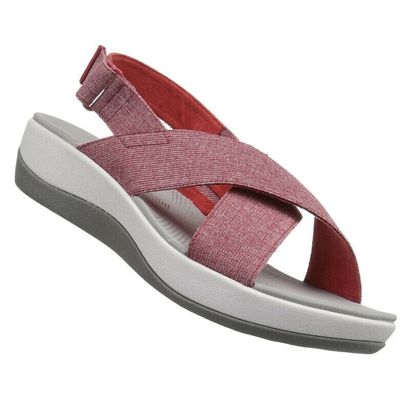 Nuevas sandalias de deslizamiento cruzadas para mujer