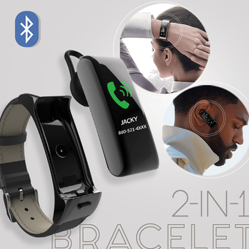 Nueva Pulsera Inteligente 2 En 1 Con Auriculares Bluetooth