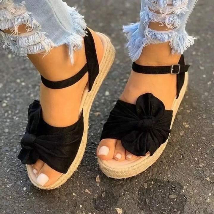 Sandalias Con Lazo De Verano