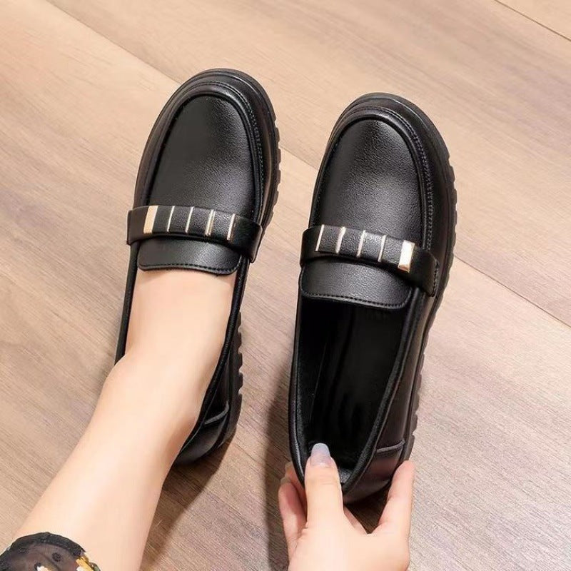 Zapatos De Piel Blanda, Zapatos Individuales, Suelas Suaves Antideslizantes