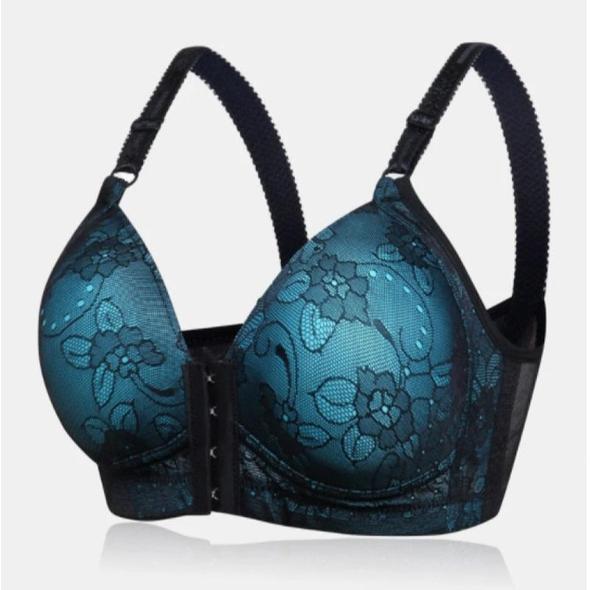 Sujetador Fruncido Con Hebilla Frontal Sexy Para Mujer