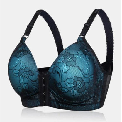 Sujetador Fruncido Con Hebilla Frontal Sexy Para Mujer