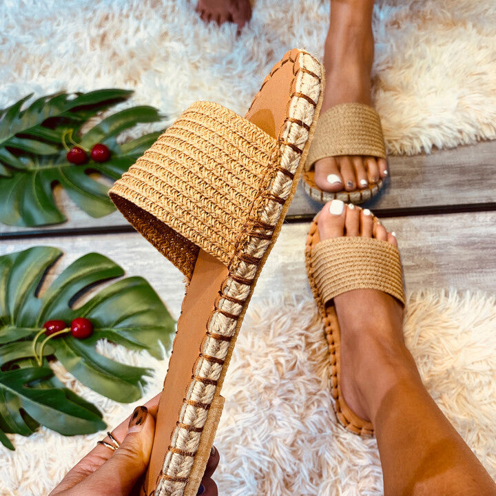 Sandalias Antideslizantes Ligeras Tejidas Bohemias 2021