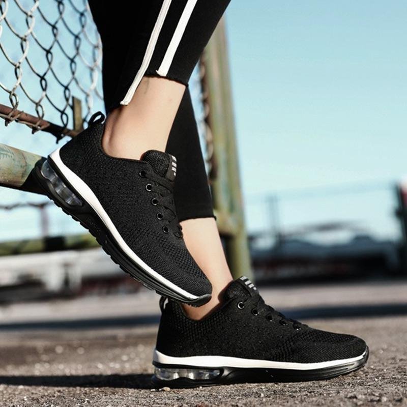 Deportes De Colchón De Aire Para Correr Cómodos Zapatos Tejidos Voladores De Malla Transpirable