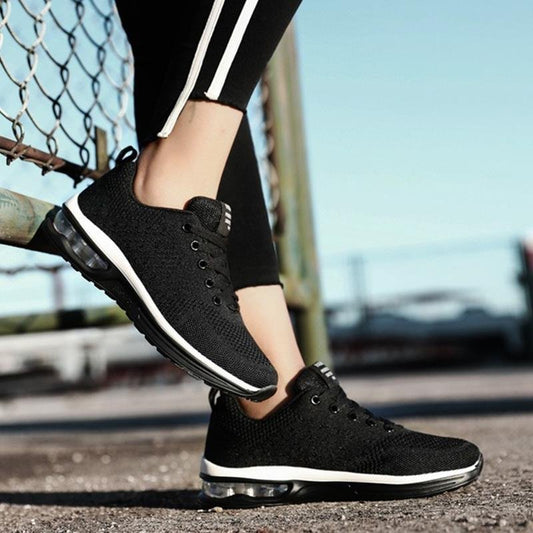 Deportes De Colchón De Aire Para Correr Cómodos Zapatos Tejidos Voladores De Malla Transpirable