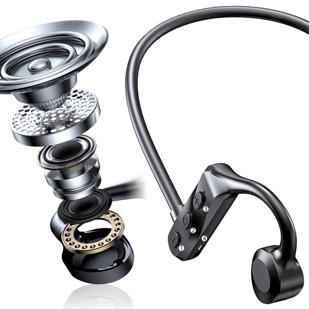 Auriculares Bluetooth 5.0 De Conducción ósea 13 Horas De Tiempo De Reproducción De Graves Para Entrenamientos