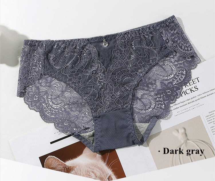 [W-Ropa Interior] Bragas De Encaje Transpirables Antibacterianas Ultrafinas