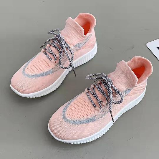 Nuevas zapatillas de deporte tejidas con cordones para mujer