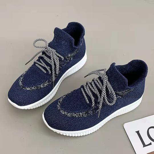 Nuevas zapatillas de deporte tejidas con cordones para mujer