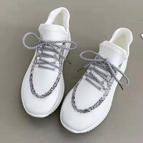 Nuevas zapatillas de deporte tejidas con cordones para mujer