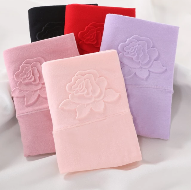 [W-Ropa Interior] Ropa Interior De Mujer En Relieve Transpirable || Calzoncillos De Cintura Alta || Multicolor