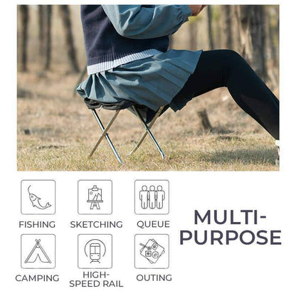 Taburete Plegable Portátil Con Bolsillo Con Cremallera