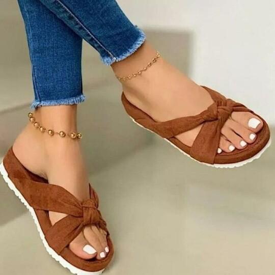 Sandalias De Plataforma Con Lazo Para Mujer