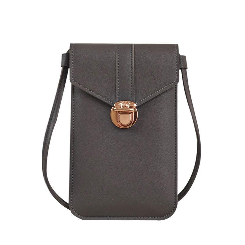 Bolso universal del teléfono de Crossbody del cuero impermeable de la pantalla táctil de lujo