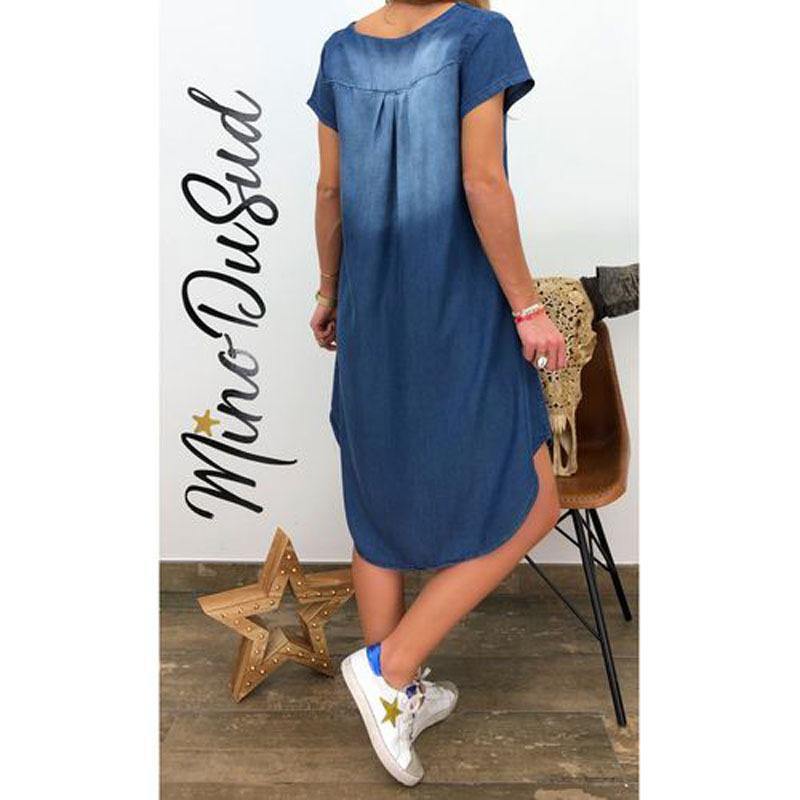 Vestido denim per elegante - MXbueno
