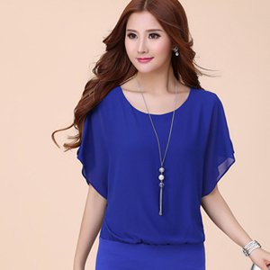 [W-Ropa] Camiseta De Viaje De Gasa De Manga Corta Con Volantes