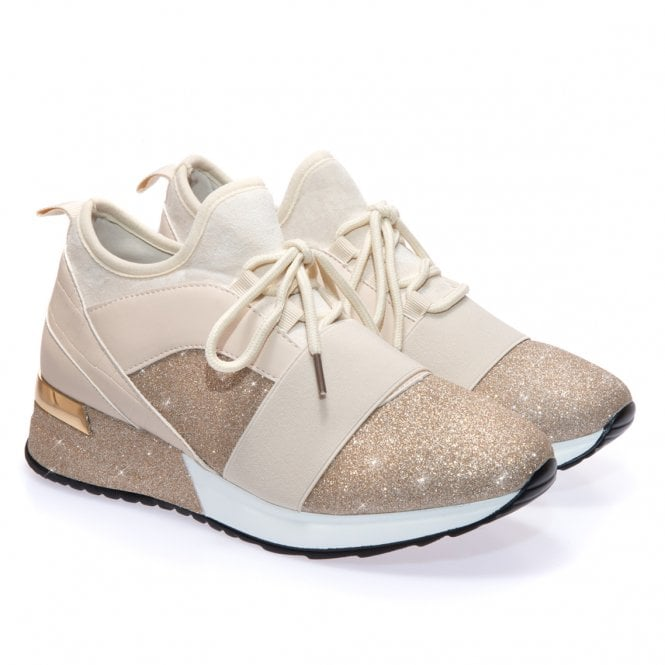 Zapatillas de deporte con cordones de talla grande y brillantes de moda✨