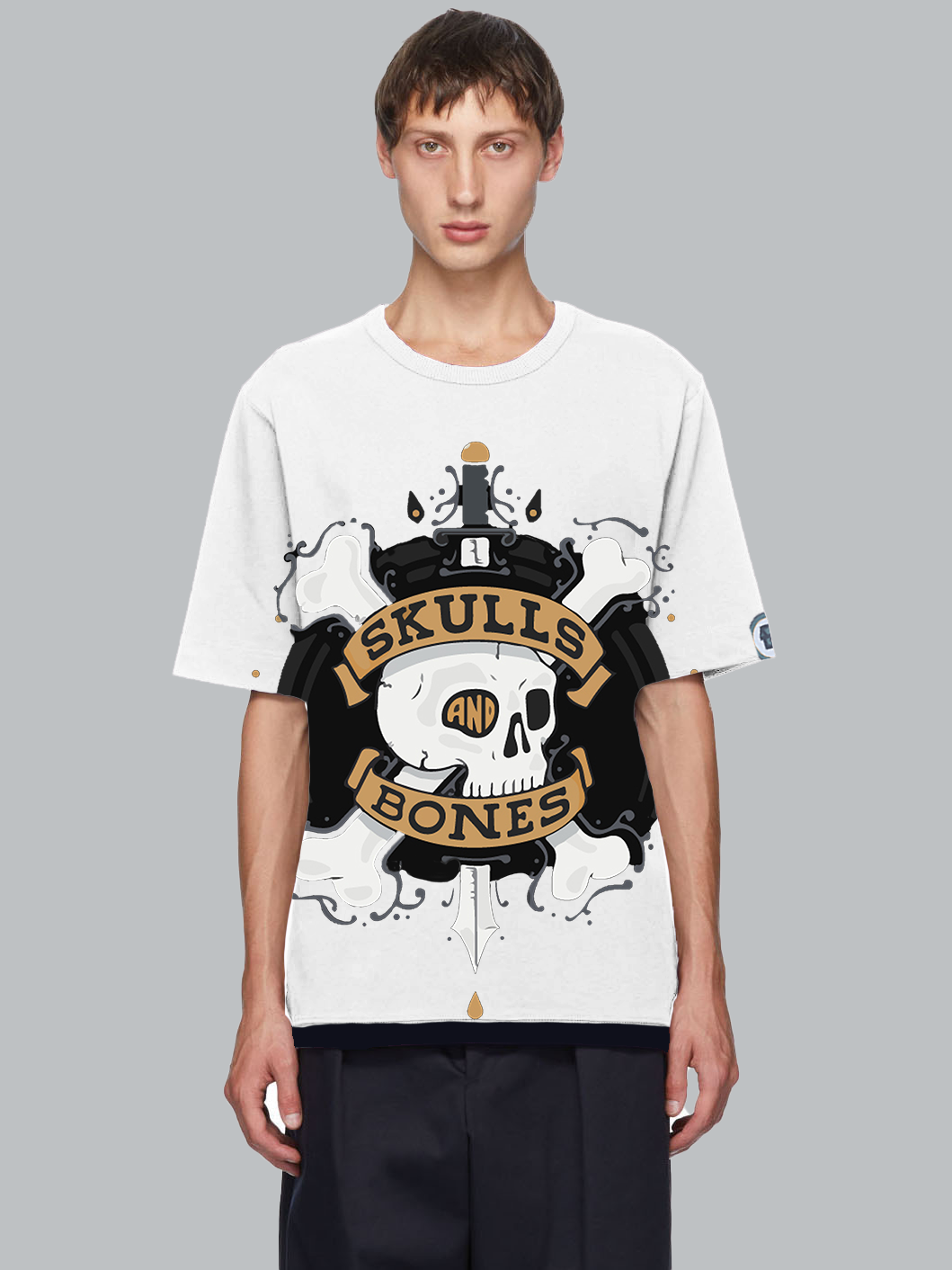 CAMISETA DE BUENA CALIDAD CON DIBUJO DE CADÁVER - MXbueno