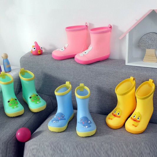 Botas De Lluvia Impermeables De Dibujos Animados De PVC Para Niños
