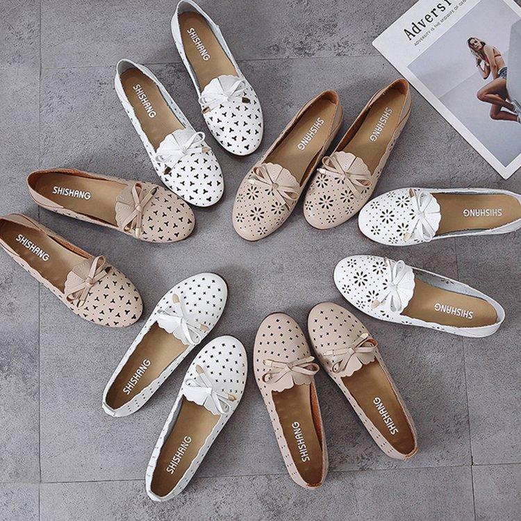 Zapatos Calados De Tacón De Cuña Para Mujer