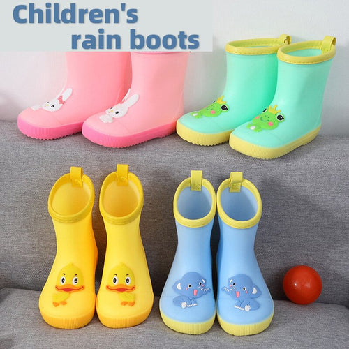 Botas De Lluvia Impermeables De Dibujos Animados De PVC Para Niños