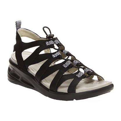 Sandalias Destalonadas Con Tiras Ahuecadas