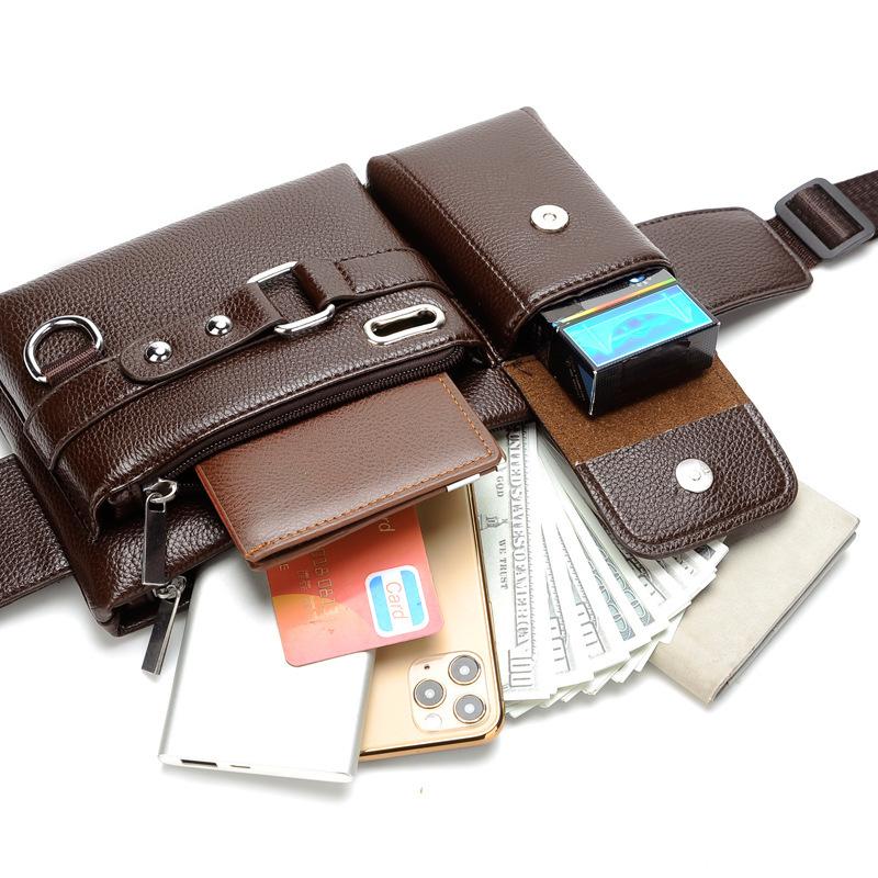 Riñonera Deportiva, Riñonera De PU Para Montar Al Aire Libre Multifuncional, Riñonera Para Teléfono Móvil