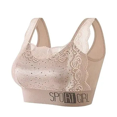 [W-Ropa Interior] Lencería Para Dormir De Encaje Inalámbrico Femenino