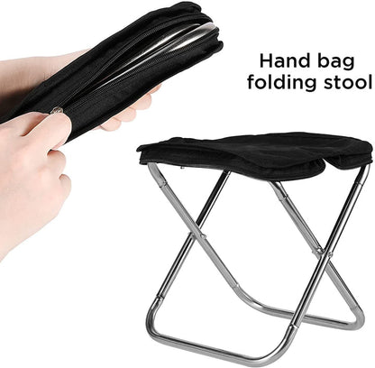 Taburete Plegable Portátil Con Bolsillo Con Cremallera