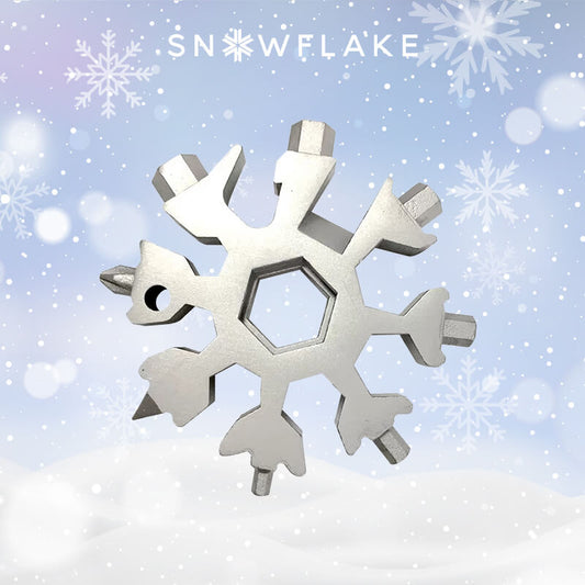 Snowflake - Multiherramienta Portátil De Acero Inoxidable 18 En 1 Para Aventuras Al Aire Libre