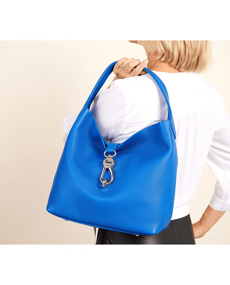 [W-Bolso] Bolso Hobo Pebble Con Cierre De Logo