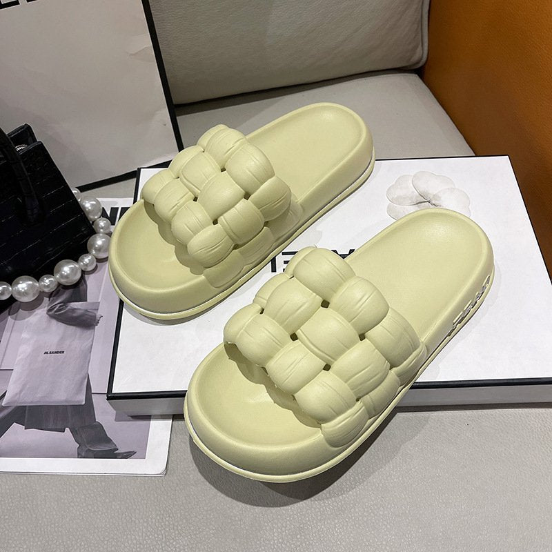 Pantuflas De Plataforma Suave De Algodón De Azúcar De Moda