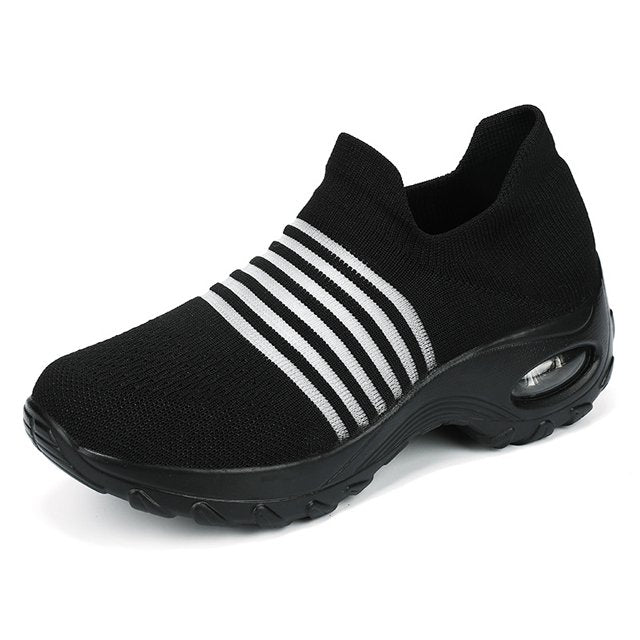 [W-Zapato] Zapatos Casuales Transpirables Huecos Tejidos Con Mosca