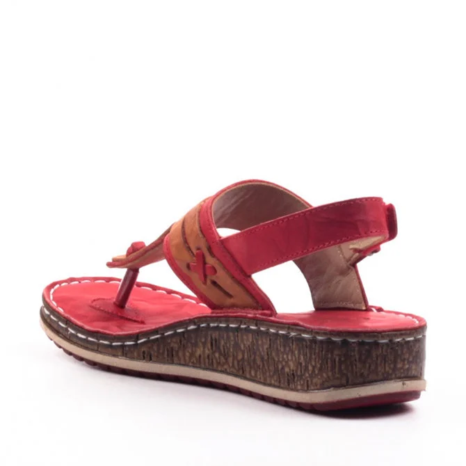 Sandalias de diseño tallado en cuña de tacón hueco de moda de verano
