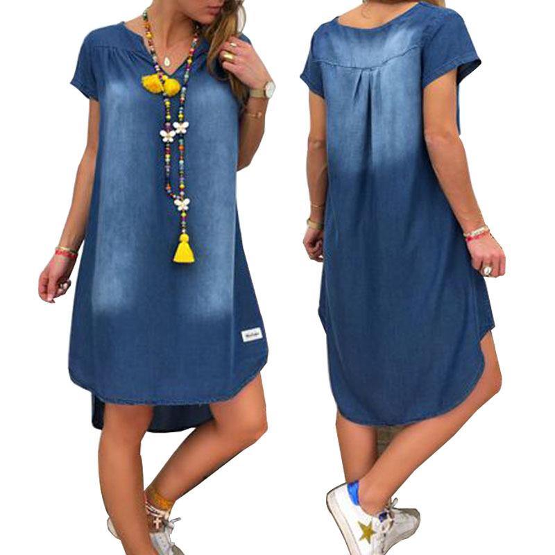 Vestido denim per elegante - MXbueno